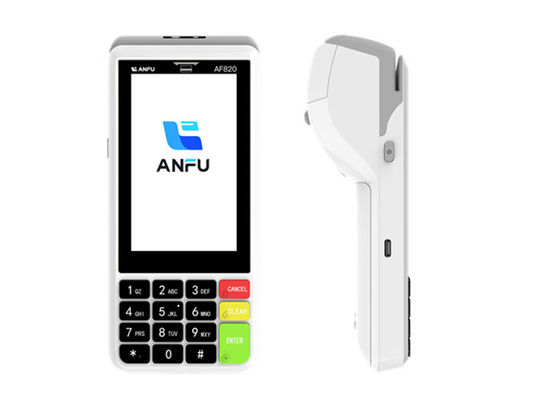4 ίντσες Πολιτικές στον Φορολογικό Ελέγχο Smart Handheld POS Android POS Τερματικό με 58 mm θερμική πίνακα απόδειξης εκτυπωτή